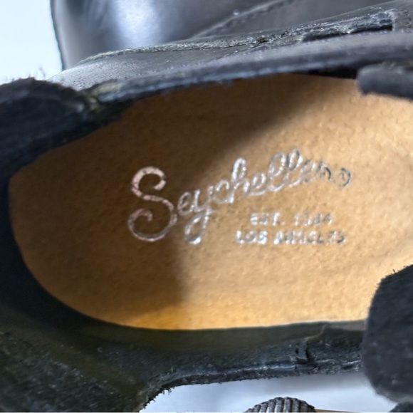 Seychelles Black Ankle Booties with Buckle Detail Size 6 - Picture 6 of 8